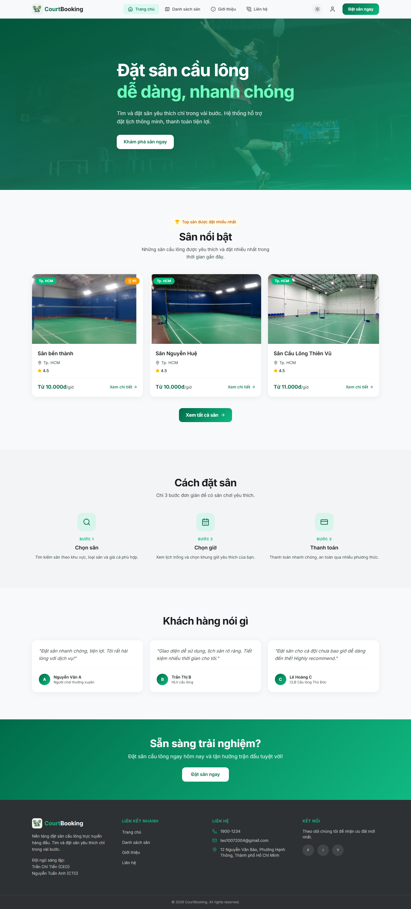 Badminton Court Management System 3