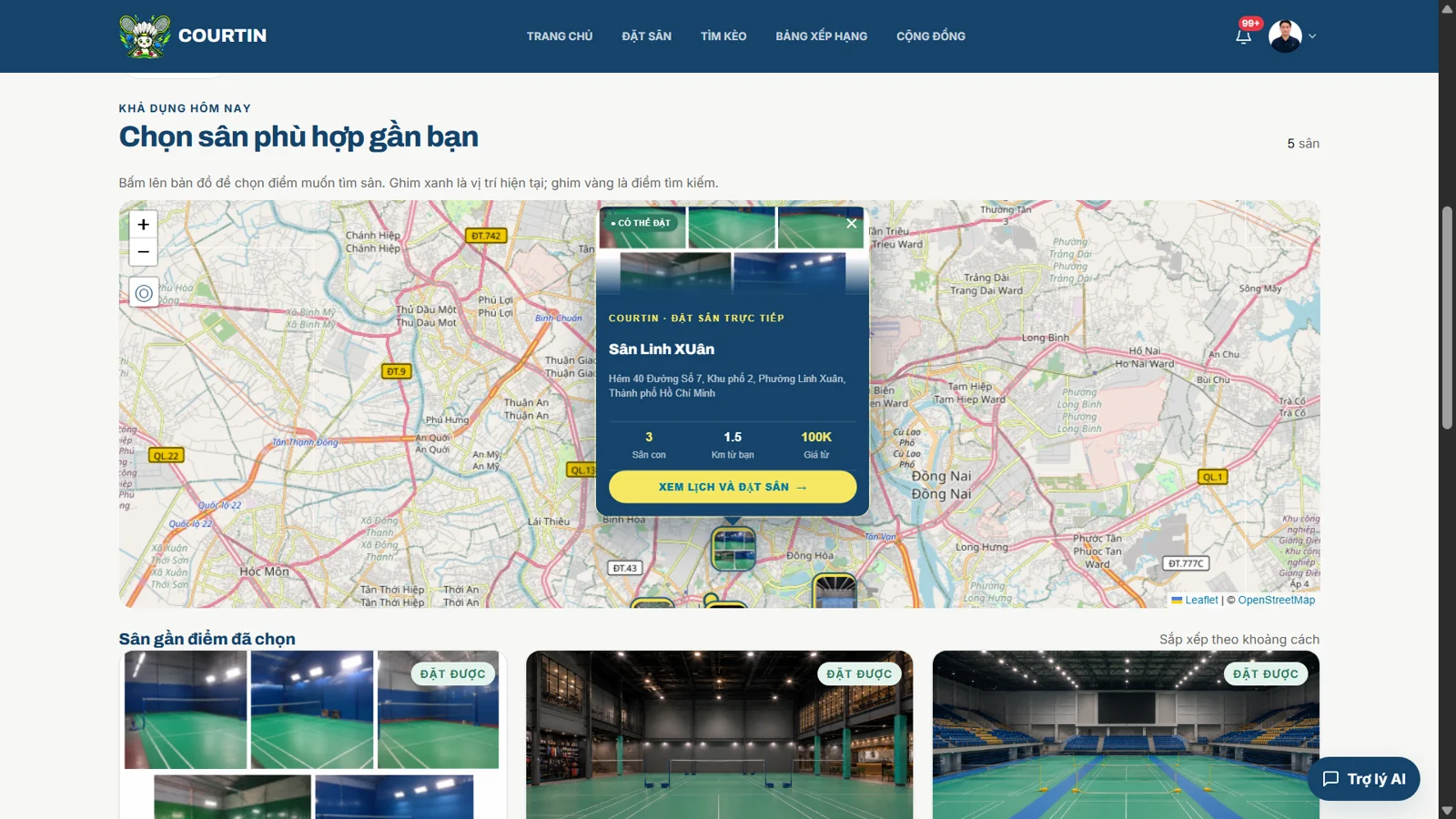 Courtin — Badminton Community & Online Booking Platform